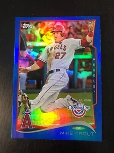 MIKE TROUT 2014 TOPPS OD BLUE FOIL /2014 BASEBALL CARD #1 - LOS ANGELES ANGELS - Picture 1 of 2