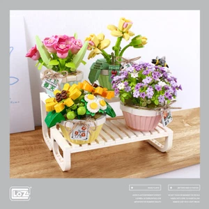 LOZ Potted Plant Flower Building Blocks 1673 1674 Decor Mini Building Bricks Toy - Picture 1 of 18