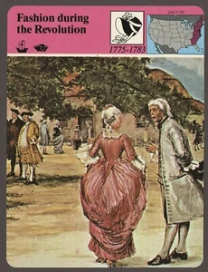 Fashion During the Revolution Story of America Fashion Culture History Card - Picture 1 of 1