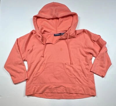 Catalina Pullover Sudadera con Capucha Recortada Para Mujer Damas Mediana Naranja Playa Informal Vela Foto 1 de 4
