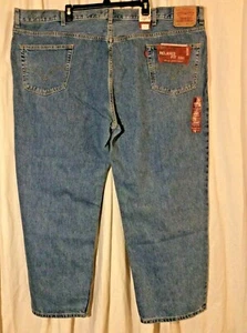 Pantalones de mezclilla azules LEVI'S 54x29 grandes y altos calce relajado pierna cónica 550 nuevos con etiquetas - Imagen 1 de 7