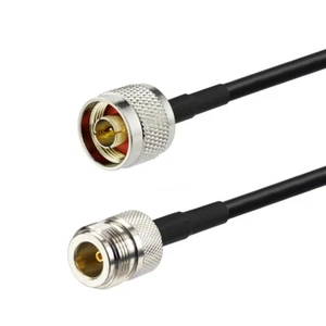 RF N Plug Male to N Jack Female Straight RG58 Coaxial Cable Pigtail 90cm - Picture 1 of 3