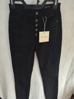 DL1961 女式 26 码,Chrissy 脚踝天鹅绒超高腰 Instasculpt 紧身 — 第 1/4 张图片