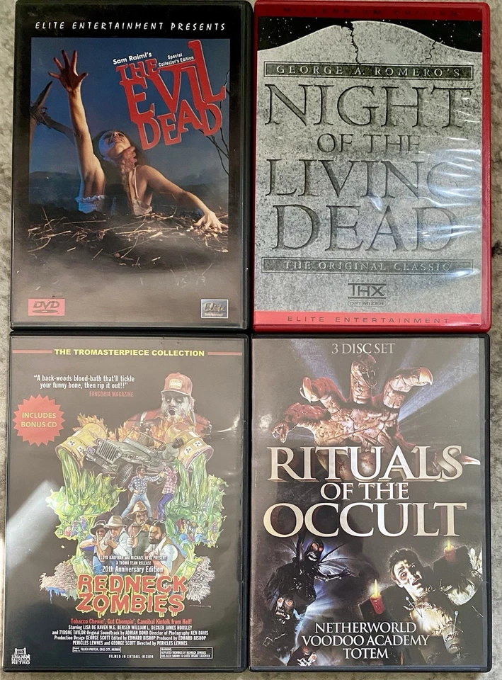 Zombie Horror DVD Lot Evil Dead, Night Of The Living Dead, Redneck Zombies - Image 1 of 1
