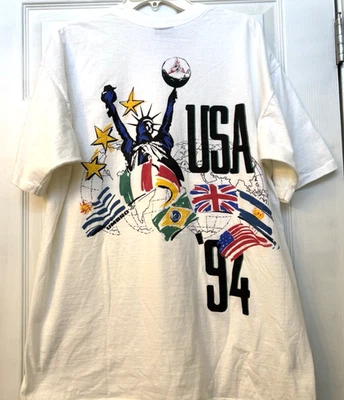 Vtg 1994 Umbro USA FIFA World Cup Soccer Football USA T Shirt XL - NICE! - Image 1 of 4