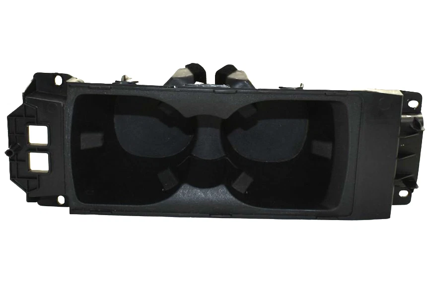 2015-2018 Ford Focus OEM console central frontal copo duplo porta-bebidas unidade preta - Imagem 1 de 4