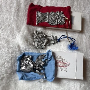 vintage avon pewter Christmas ornaments - Picture 1 of 13