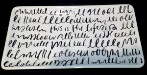 Kate Spade NY DECO DOT This is the Life 10x5 Ceramic Tray Black Cursive Script - Picture 1 of 11