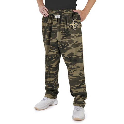 Zubaz NFL Men's New Orleans Saints Camo Lines Pants Cover
