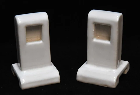 VINTAGE CERAMIC PORCELAIN TOWEL BAR SUPPORTS  ARCHITECTURAL SALVAGE #5 Cover
