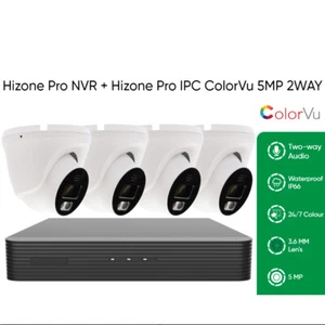 HIZONE PRO 5MP CCTV System MIC Speaker POE IP Camera 8MP NVR Outdoor Security - Picture 1 of 20