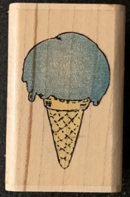 Hampton Art Ice Cream Cone Rubber Stamp - Image 1 of 3