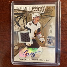 2021-22 SP Game Used /135 Pavel Dorofeyev Authentic Rookies Gold Jersey AUTO RC