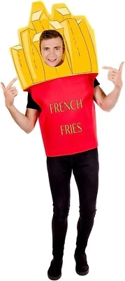 Hombre Mujer Papas Fritas Disfraz Adulto Divertido Comida Novedad Disfraz Halloween Foto 1 de 4
