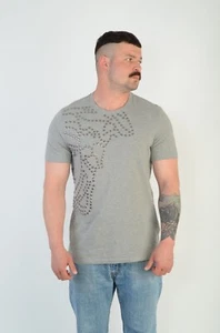 Versace Collection Men's Grey Cotton Big Medusa Logo Tee Shirt SzL Made in Italy - Picture 1 of 10