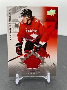 2021 Upper Deck Team Canada Juniors Jersey Kaedan Korczak #4