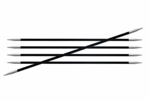 KnitPro Karbonz Carbon Fibre Fiber 15cm DPN Double Pointed Needles Sock Knitting - Picture 1 of 18