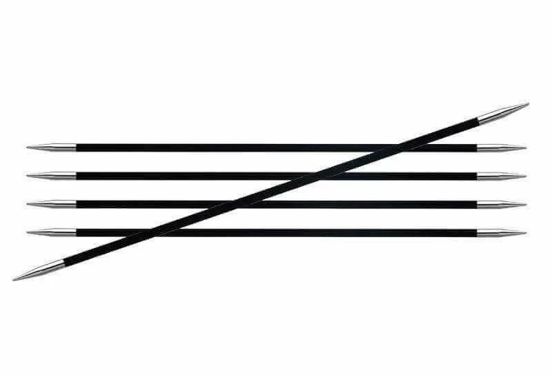 KnitPro Karbonz Carbon Fibre Fiber 15cm DPN Double Pointed Needles Sock Knitting - Image 1 of 1