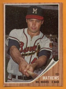 Ed Mathews 1962 Topps #30 Milwaukee Braves EXMT - Bild 1 von 2