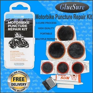 Motorbike Bike Inner Tube Puncture Repair Kit 6 X Patches Glue MULTIPLE REPAIRS - Picture 1 of 5