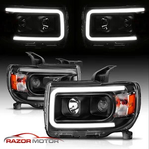 LED 15 16 17 18 19 20 21 22 For GMC Canyon DRL Black Projector Headlights - Picture 1 of 10