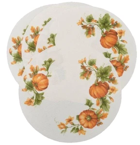 Set of 4 Same PVC In/Outdoor Polyvinyl Placemats (15") FALL, PUMPKINS SEASON, BM - Picture 1 of 13