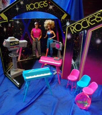 Barbie and the Rockers estudio de televisión con Barbie Ken y accesorios piezas difíciles de encontrar de colección 1986 Foto 1 de 4