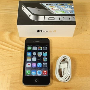 Vintage Apple iPhone 4S A1387 Unlocked Smartphone 3G Black 8GB IOS 9 - Picture 1 of 7