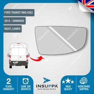 Außenspiegelglas rechts unten passt für Ford Transit Mk8 V363 (ab 2014) Rückplatte - Bild 1 von 12