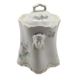 Hermann Ohme Porcelain Biscuit Jar Figural Face Worcester Mold Germany - Picture 1 of 12