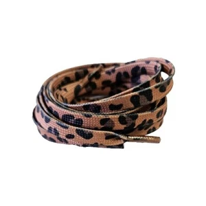 Brown Animal Leopard Print Flat Shoe Boot Trainer Laces 120cm UK Seller Free P&P - Picture 1 of 11
