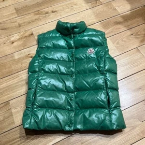 MONCLER DOWN VEST 4 GREEN 210914332105 GUI GILET SIZE S FROM JAPAN - Picture 1 of 8