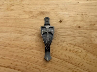 Clip estrecho de 2 agujeros Steel Flame SF grande Crusader (plateado en muy buen estado) Foto 1 de 2