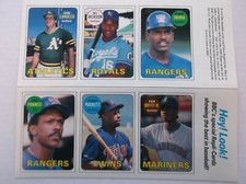 1990 BB Card Magazine 1969 Topps Repli-Cards Bo Jackson Jose Canesco