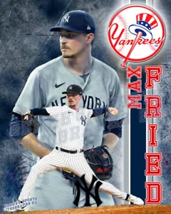 Stampa litografica New York Yankee di Max Fried 2024 - Foto 1 di 1