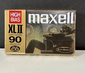Vintage Maxell High Bias XL II Black Magnetite Cassette Tape Sealed 90 Min - Picture 1 of 4