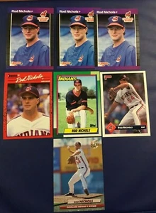 1989 1990 Donruss Topps #108 #649 #521 ROD NICHOLS Lot 7 Indians 3 Rookie Look ! - Picture 1 of 1