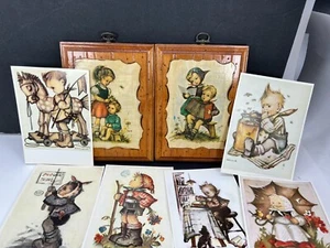Hummel Hanging WALL 2 PLAQUEs 6.75" x 4.75" Postcards 6 illustrated 1951 - Picture 1 of 15