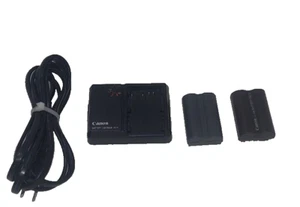Genuine CANON CB-5L Charger for BP-511 BP-511A BP-512 BP-514 W/ 2 Batteries - Picture 1 of 6