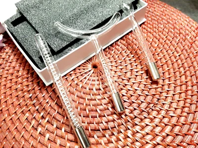 Varitas faciales de vidrio de alta frecuencia de repuesto de 3 piezas tubo en Y, varita de sonda, cuchara Foto 1 de 4