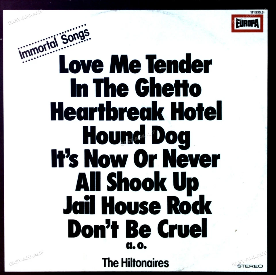 The Hiltonaires - Immortal Songs LP (VG/VG) .* - Image 1 of 1