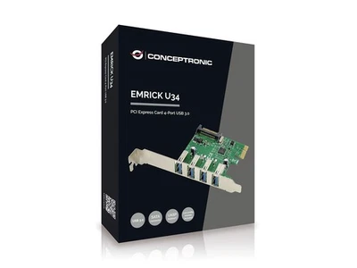 Conceptronic Emrick U34, 4 Porte USB 3.0 PCI Express Card - Immagine 1 di 3