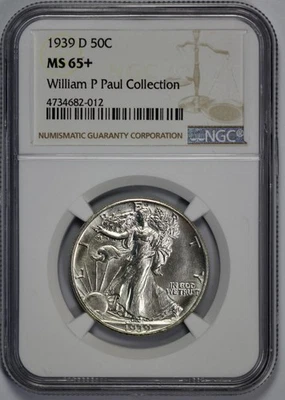 1939-D Walking Liberty 50c Half Dollar NGC MS 65+ Semi Proof Like - Image 1 of 4