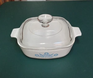 Cazuela vintage Corning Ware azul aciano P-1-B 1 cuarto con tapa A-7-C - Imagen 1 de 10