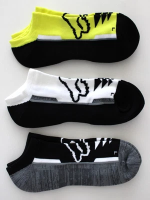 Fox Racing Tech No Show Socks 3 Pack Men's L/XL Flow Yellow/Black/White - Image 1 of 3
