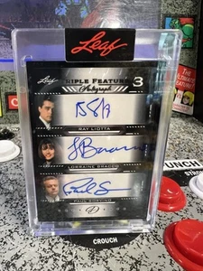 2023 Leaf Goodfellas Triple Feature Autograph Ray Liotta + Bracco + Sorvino /7 - Picture 1 of 10