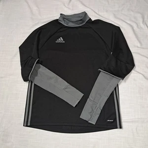 Adidas Climacool Size L Athletic Active Shirt Long Sleeve Black Gray Sports - Picture 1 of 7