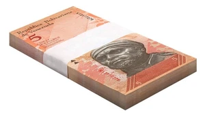 Venezuela 5 Bolívar Fuerte, 2011, P-89d, UNC X 100 PIEZAS Paquete Pack - Imagen 1 de 2