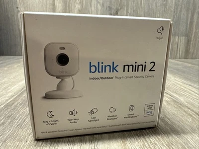 Blink Mini 2 Wired Indoor/Outdoor Smart Security Camera 1080P HD 2 way talk - Image 1 of 4