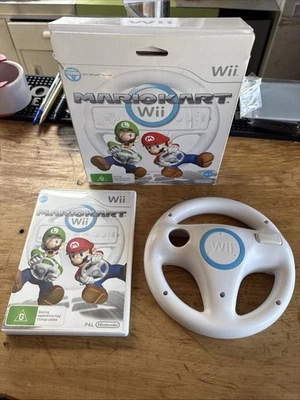 Mario Kart Wii (PAL) for Nintendo Wii & Wii U - Complete w Wheel & Box Free Post - Image 1 of 4